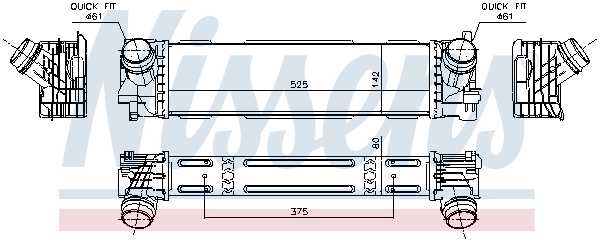 Radiador de intercooler Nissens 961596