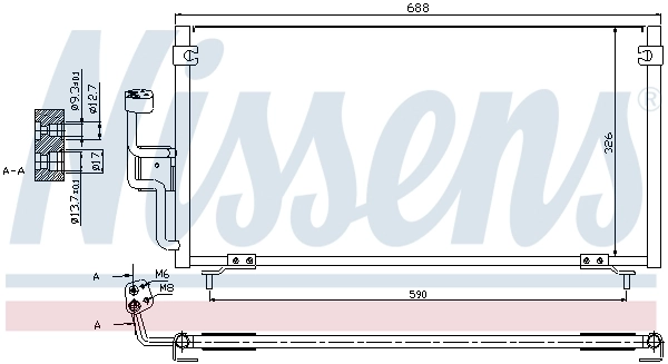 94702 Nissens Radiador de aparelho de ar condicionado