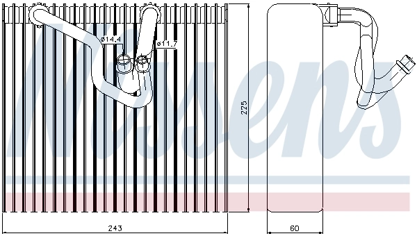 Vaporizador de aparelho de ar condicionado 92187 Nissens