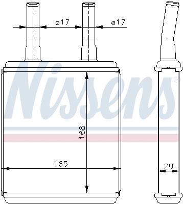 Radiador de forno (de aquecedor) Nissens 77604