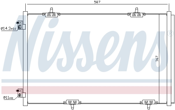 940333 Nissens Radiador de aparelho de ar condicionado