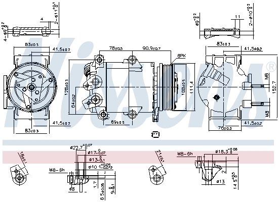 Compressor de aparelho de ar condicionado Nissens 890321