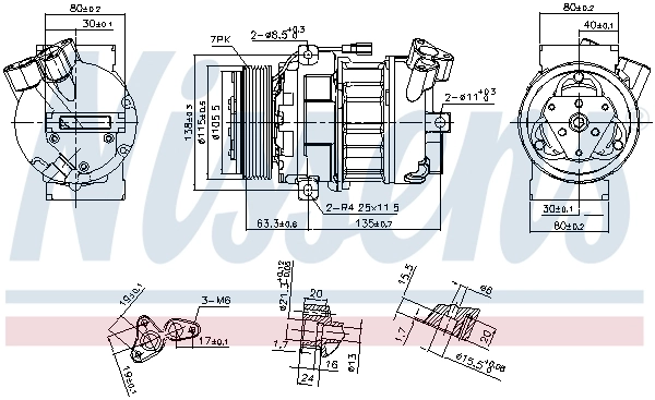 Compressor de aparelho de ar condicionado Nissens 890656