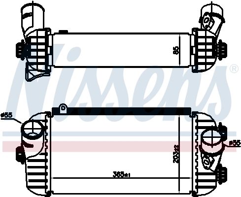 Radiador de intercooler 96187 Nissens