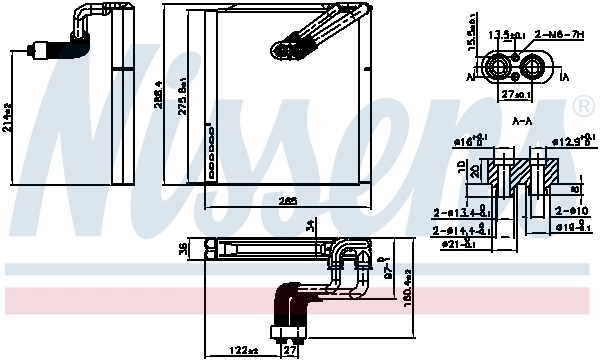 92375 Nissens Vaporizador de aparelho de ar condicionado