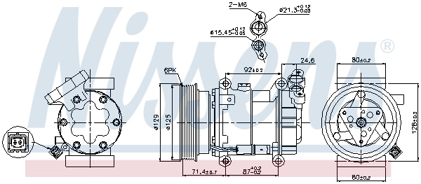 Compressor de aparelho de ar condicionado 89332 Nissens