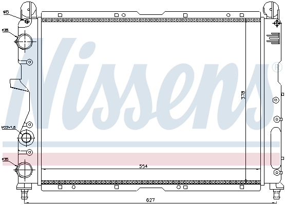 Radiador de esfriamento de motor 61869 Nissens