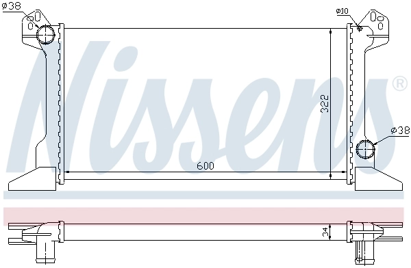 Radiador de esfriamento de motor 62177 Nissens