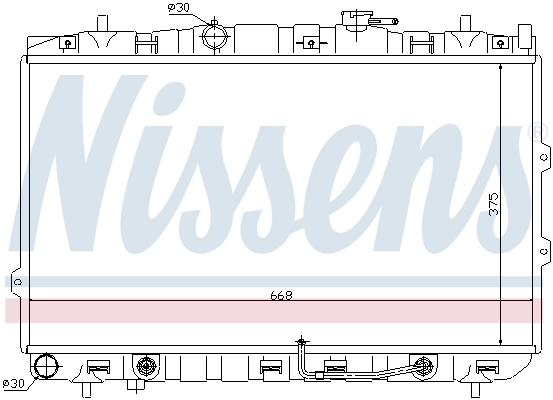 Radiador de esfriamento de motor Nissens 66649