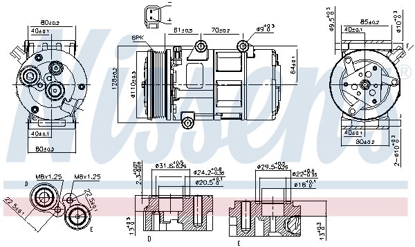 Compressor de aparelho de ar condicionado Nissens 89326