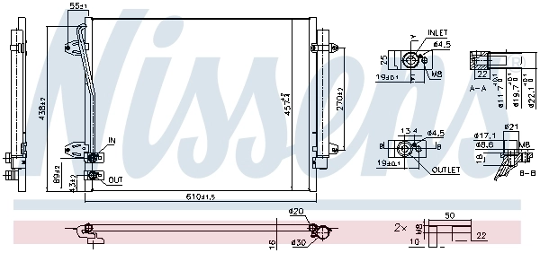 940864 Nissens Radiador de aparelho de ar condicionado
