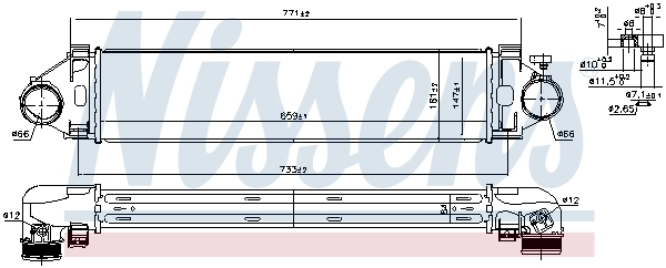 Radiador de intercooler 961501 Nissens