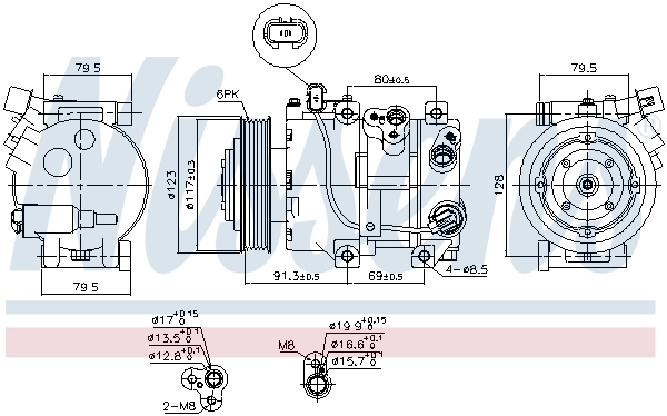 Compressor de aparelho de ar condicionado Nissens 890230 preço, a partir de 621,54 USD