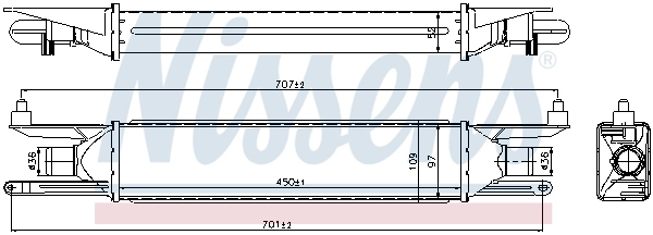 Radiador de intercooler Nissens 96500