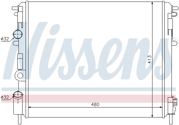 Radiador de esfriamento de motor 63809 Nissens