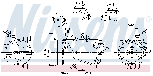 Compressor de aparelho de ar condicionado 8623379 Teamec