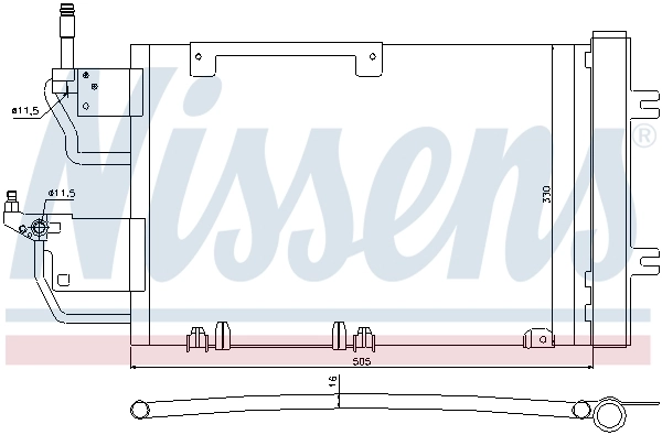 940052 Nissens Radiador de aparelho de ar condicionado