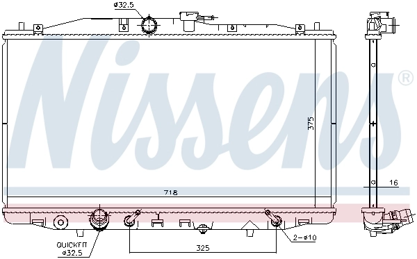 Radiador de esfriamento de motor 68152 Nissens