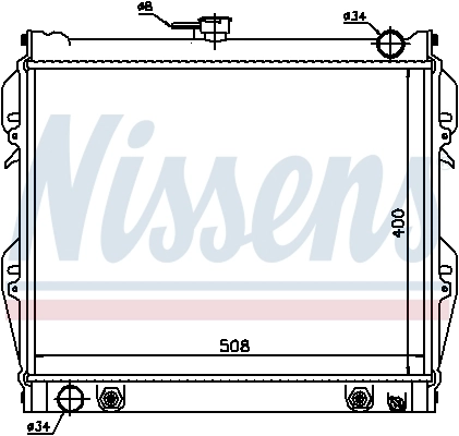 Radiador de esfriamento de motor 64728 Nissens