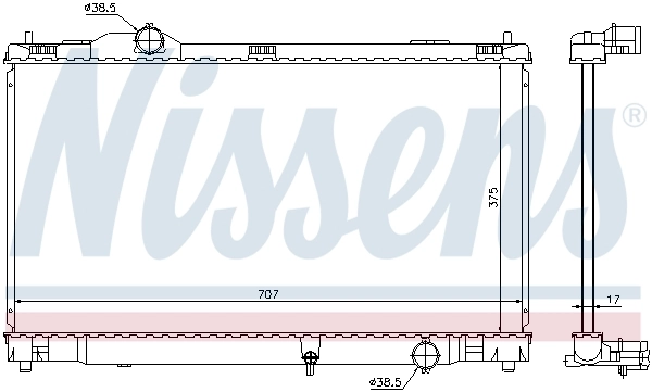 Radiador de esfriamento de motor 64672 Nissens
