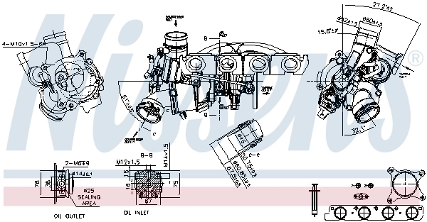 Turbina Nissens 93194 preço, a partir de 436,61 USD