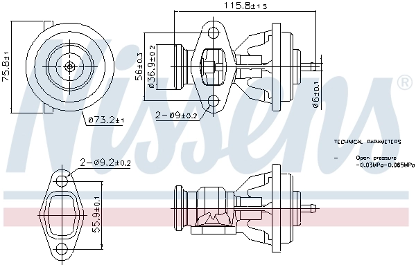 Válvula EGR de recirculação dos gases RECCGR4736 CSV Electronic Parts