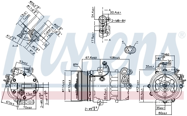 Compressor de aparelho de ar condicionado Nissens 890388