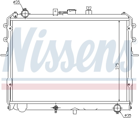 Radiador de esfriamento de motor Nissens 67358