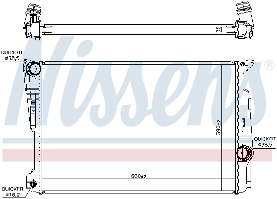 Radiador de esfriamento de motor 60809 Nissens