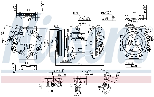 Compressor de aparelho de ar condicionado Nissens 89362