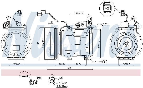  Compressor de aparelho de ar condicionado KIA Carens I monovolume (FC) (1998 - 2002) I