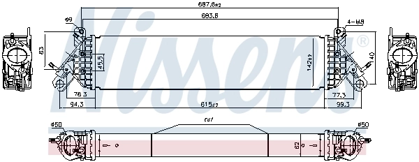 Radiador de intercooler Nissens 961545