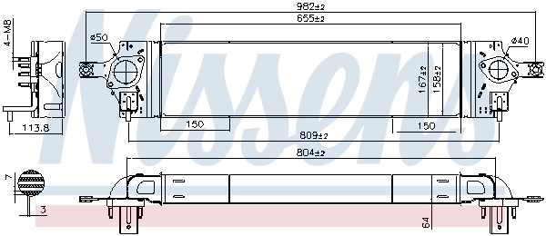 96582 Nissens Radiador de intercooler