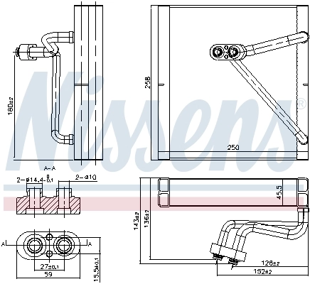 Vaporizador de aparelho de ar condicionado Nissens 92353
