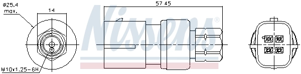 Sensor de pressão absoluta de aparelho de ar condicionado Nissens 301002
