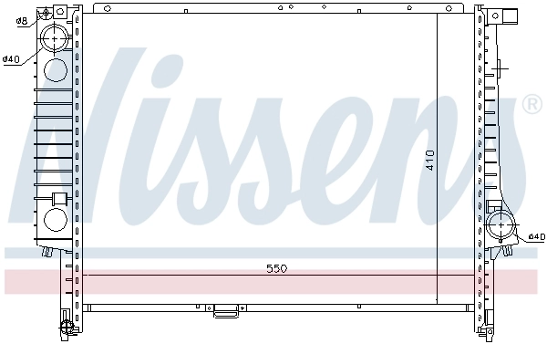 Radiador de esfriamento de motor 60605 Nissens