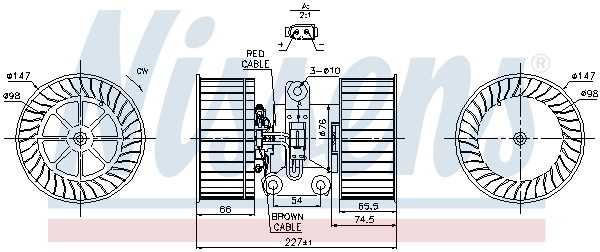 Motor de ventilador de forno (de aquecedor de salão) Nissens 87114