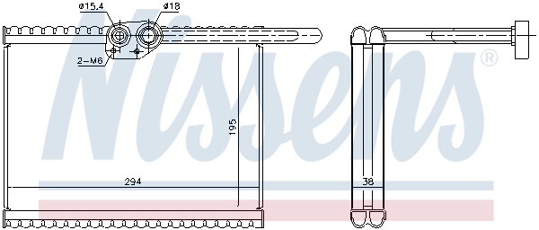 Vaporizador de aparelho de ar condicionado 92324 Nissens