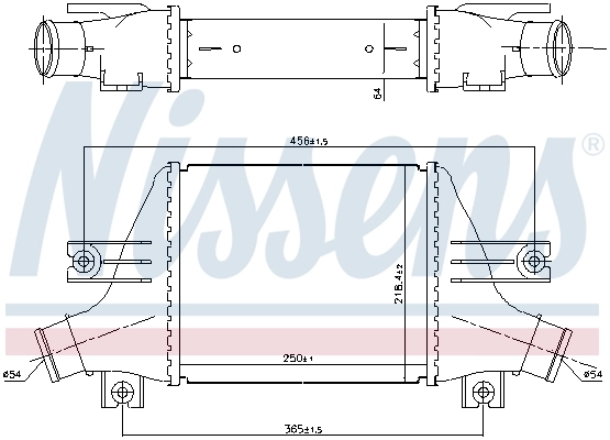 Radiador de intercooler Nissens 96163