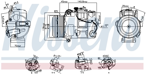 891031 Nissens Compressor de aparelho de ar condicionado