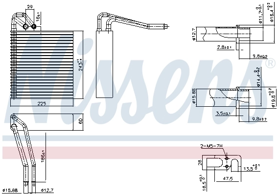 Vaporizador de aparelho de ar condicionado Nissens 92331
