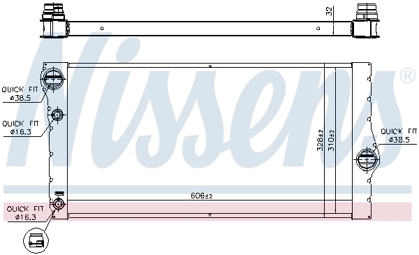 Radiador de esfriamento de motor Nissens 60769