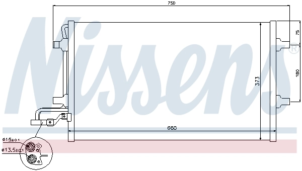 Radiador de aparelho de ar condicionado Nissens 940154 preço, a partir de 90,39 USD