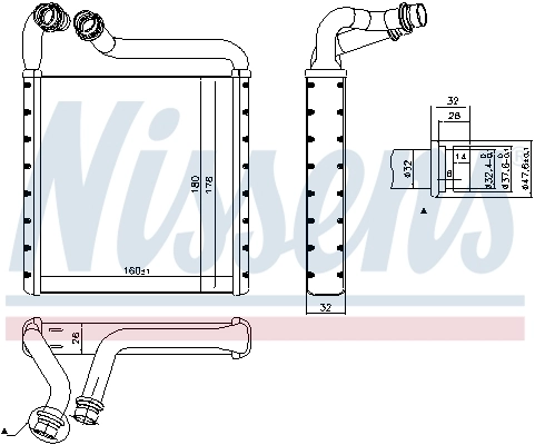 Radiador de forno (de aquecedor) 73994 Nissens