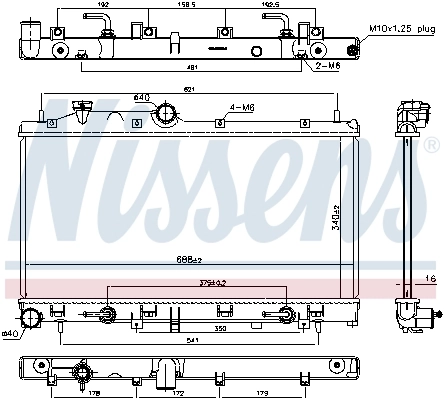 67720 Nissens Radiador de esfriamento de motor