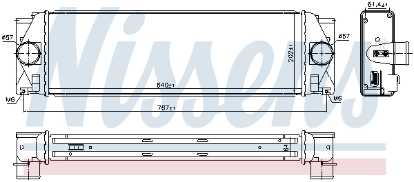 Radiador de intercooler 96628 Nissens