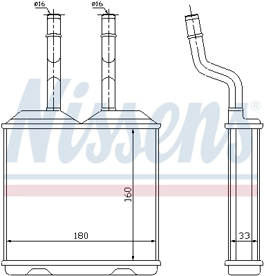 Radiador de forno (de aquecedor) Nissens 72634