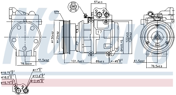 Compressor de aparelho de ar condicionado 89153 Nissens