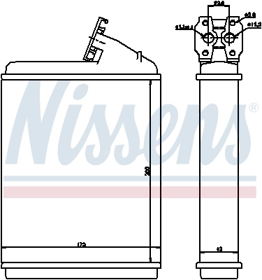 Radiador de forno (de aquecedor) 71130 Nissens