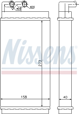 Radiador de forno (de aquecedor) Nissens 70230